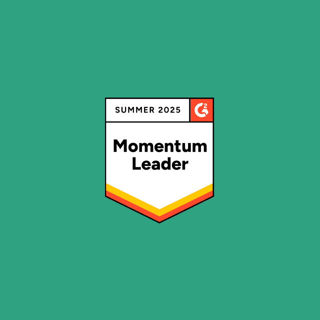 G2 Award: Momentum Leader, Summer 2025.