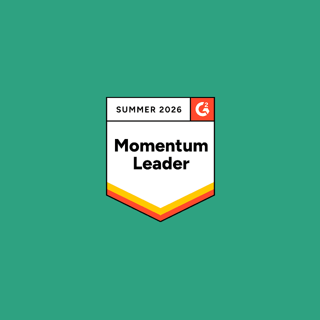 G2 Award: Momentum Leader, Summer 2026.
