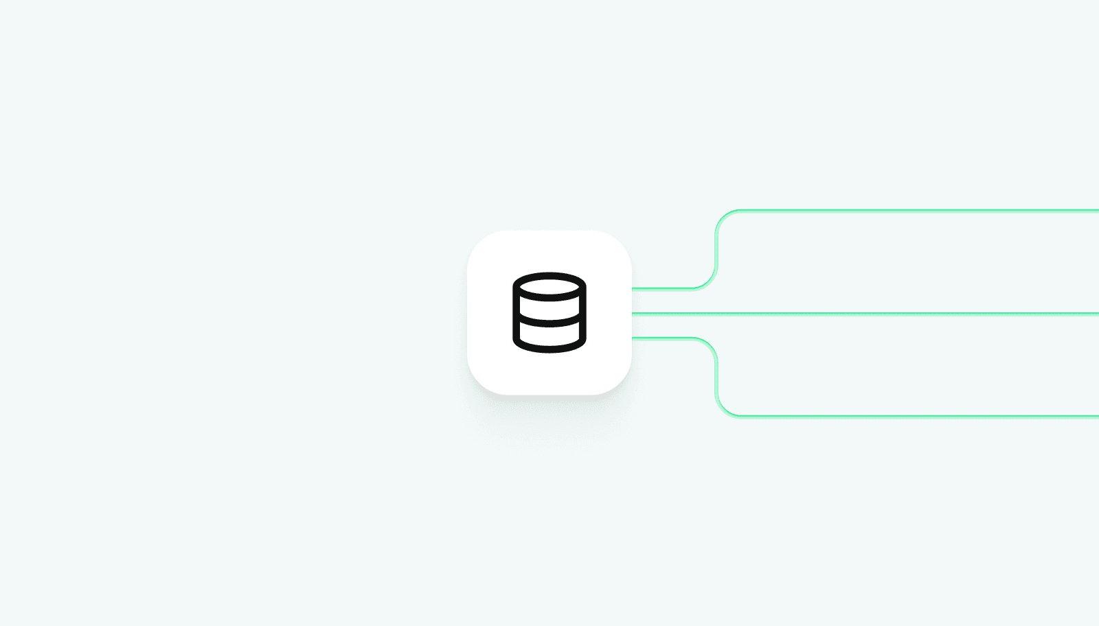 Abstract illustration of data getting sent from a data warehouse.