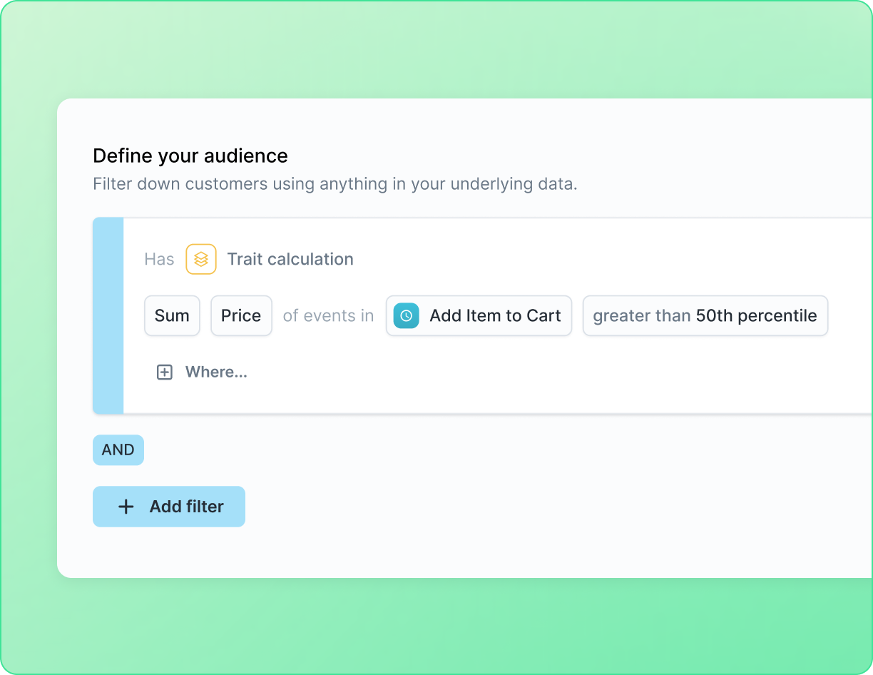 Create new attributes for personalization in seconds