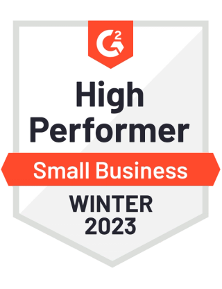 G2 Winter 2023, High Performer - Small Business.