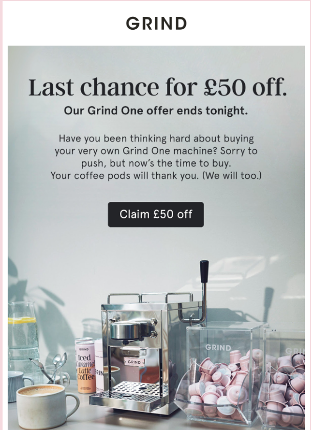 An example of a sales email delivered by AdTech