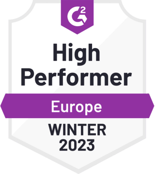 G2 Winter 2023, High Performer - Europe.