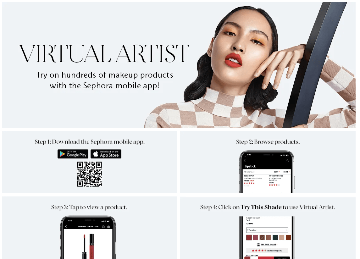 Sephora's mobile app that is part of their omnichannel marketing