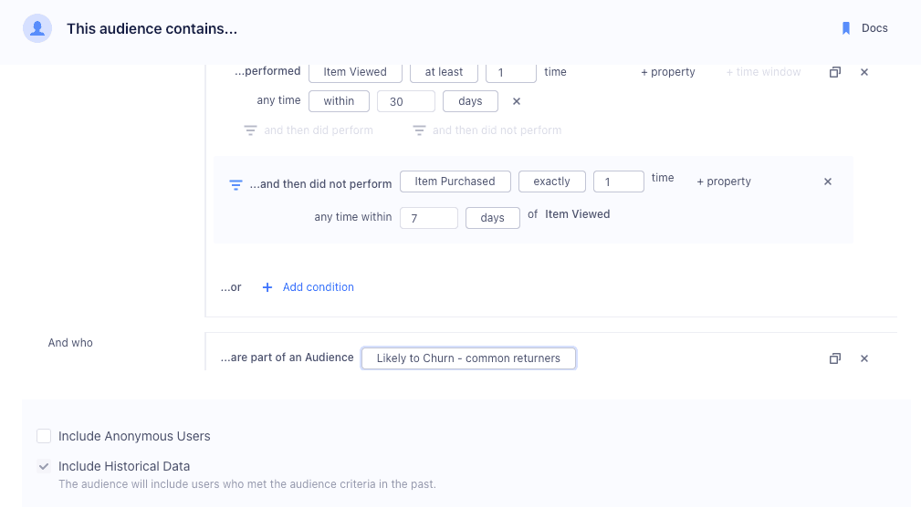 Audience Building in Segment