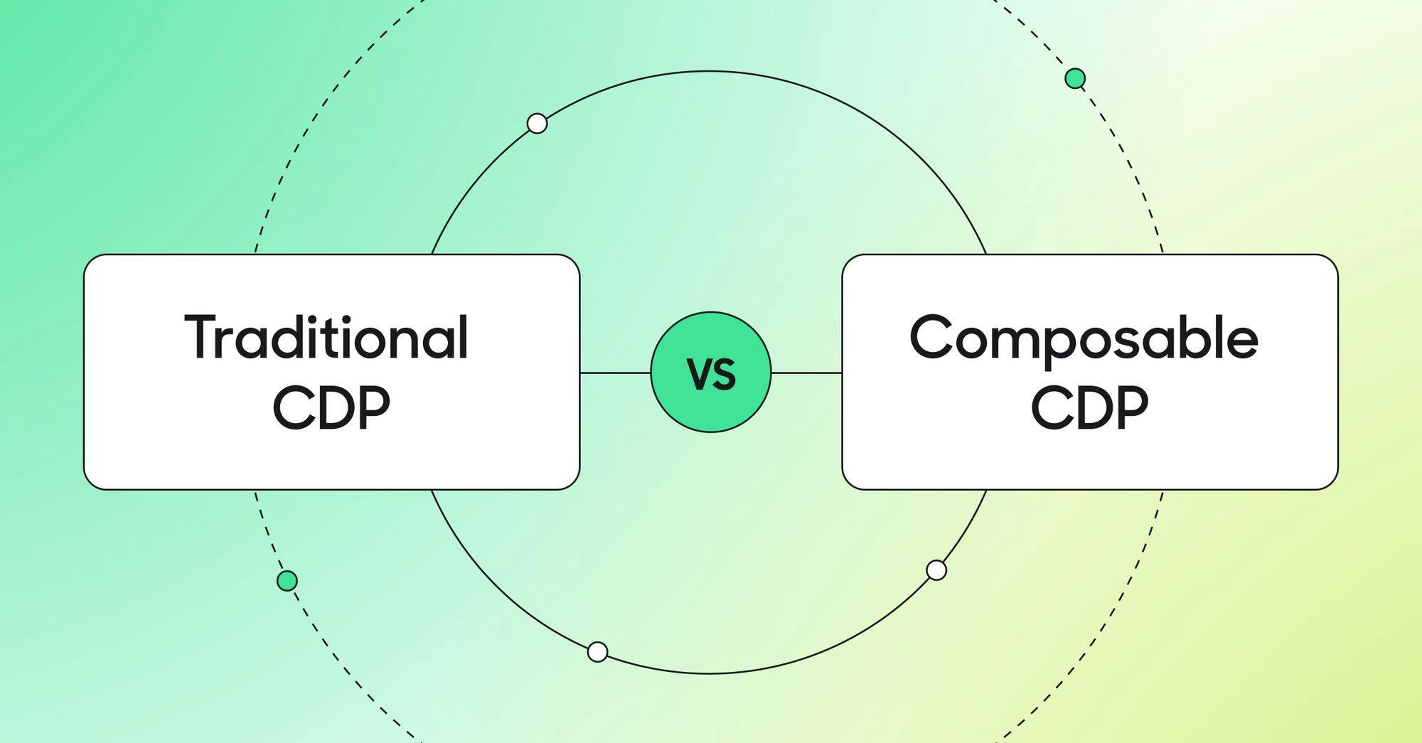 Traditional CDP vs. Composable CDP head-to-head comparison. 
