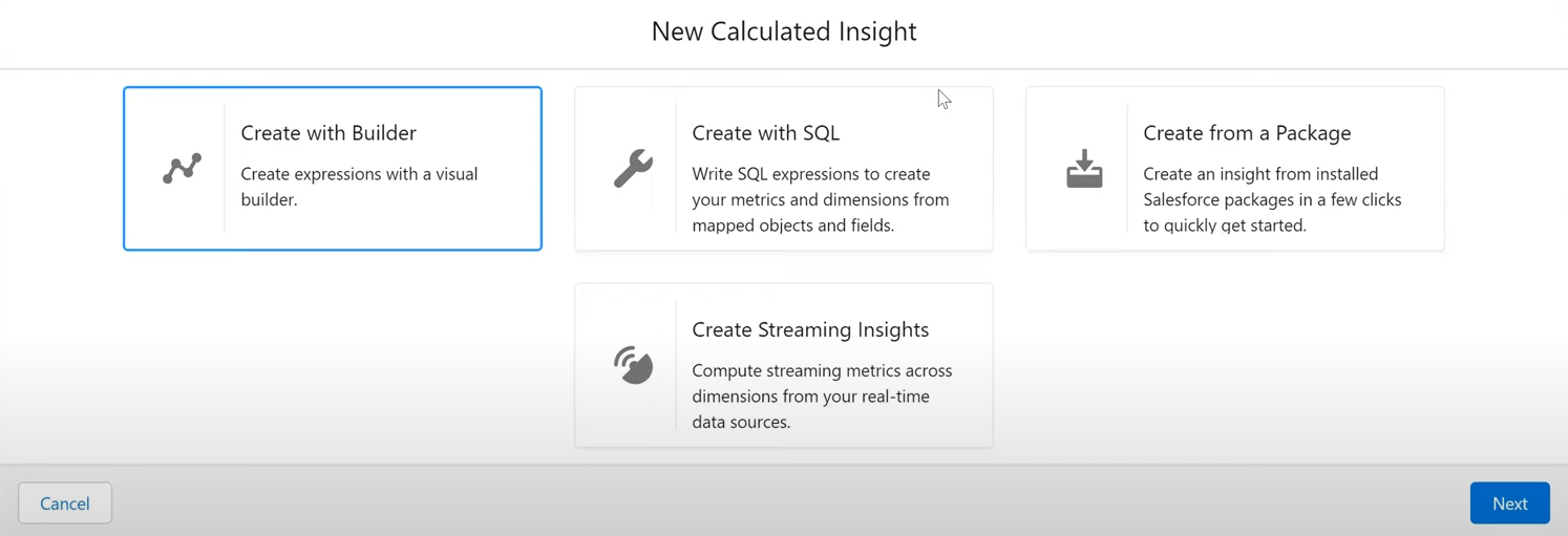 Calculated insights in Salesforce CDP