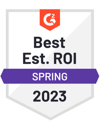 G2 Spring 2023, Best est. ROI.