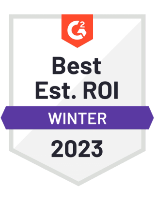G2 Winter 2023, Best est. ROI.