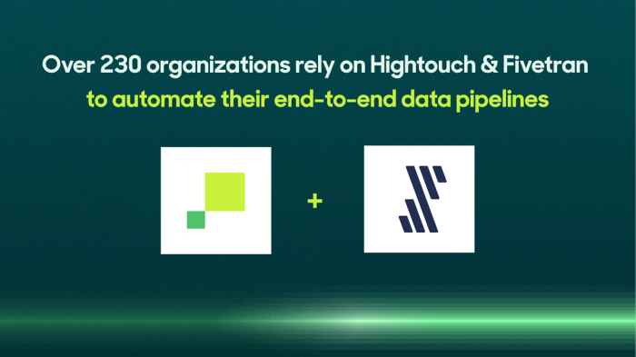 Hightouch and Fivetran accelerate modern data stack adoption, exceed 230 shared customers.