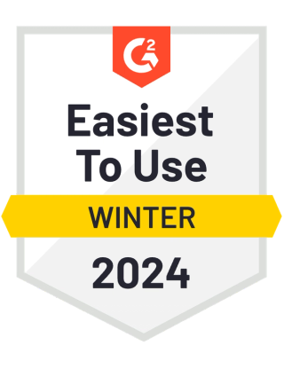 G2 Winter 2024, Easiest to Use.