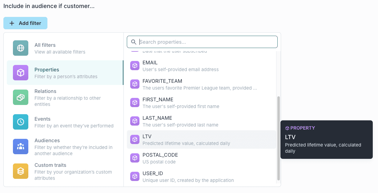 Metadata descriptions in Customer Studio