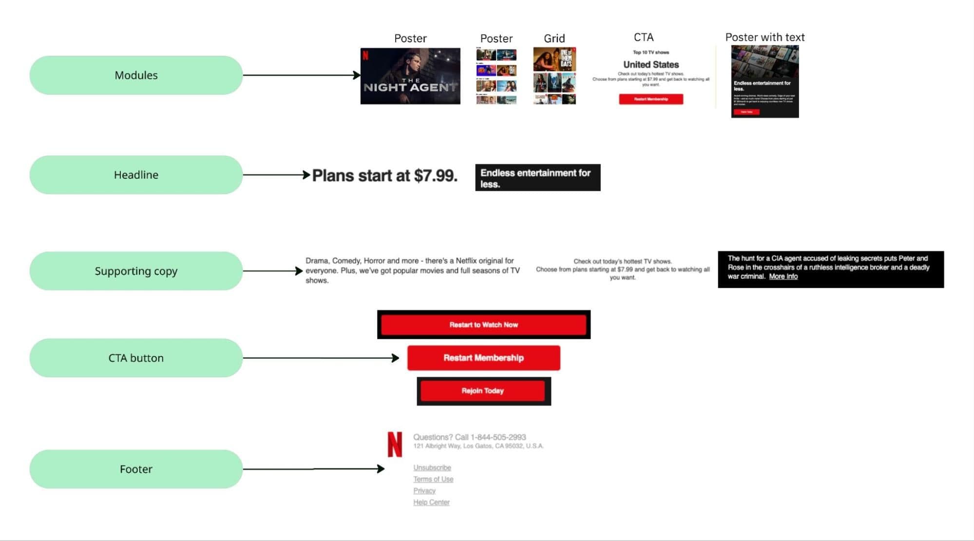 The modular email template