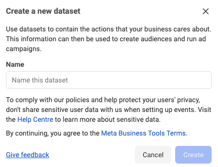 Create a new dataset