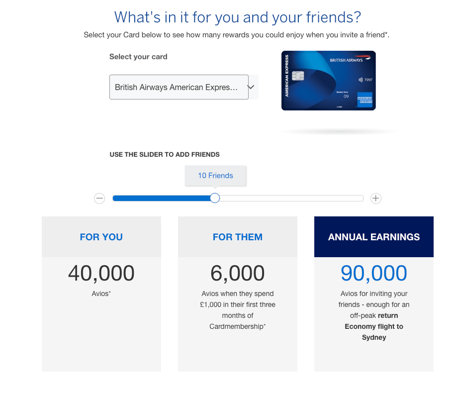 A screenshot of American Express's referral campaign as a growth marketing example