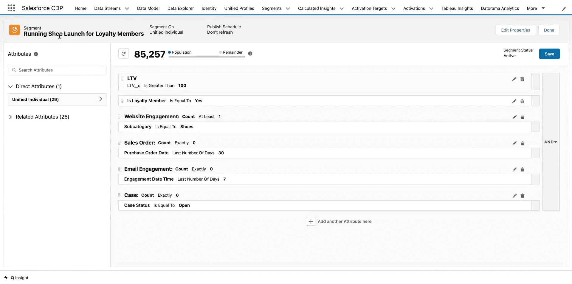 Salesforce CDP Audience Builder