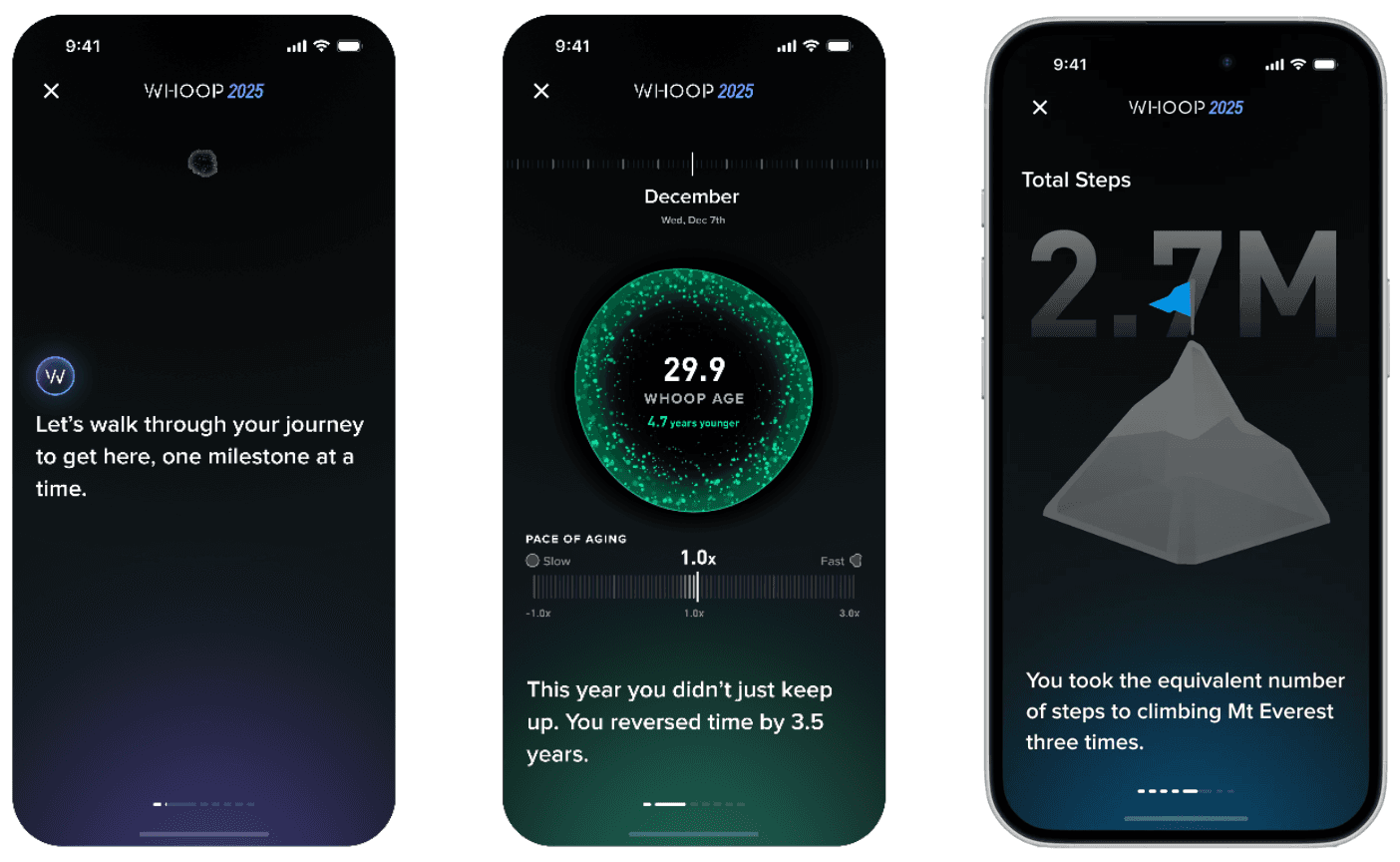 WHOOP's end-of-year campaign
