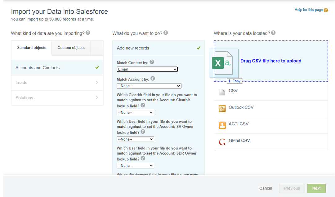 How to Setup Salesforce Data Import Wizard | Hightouch