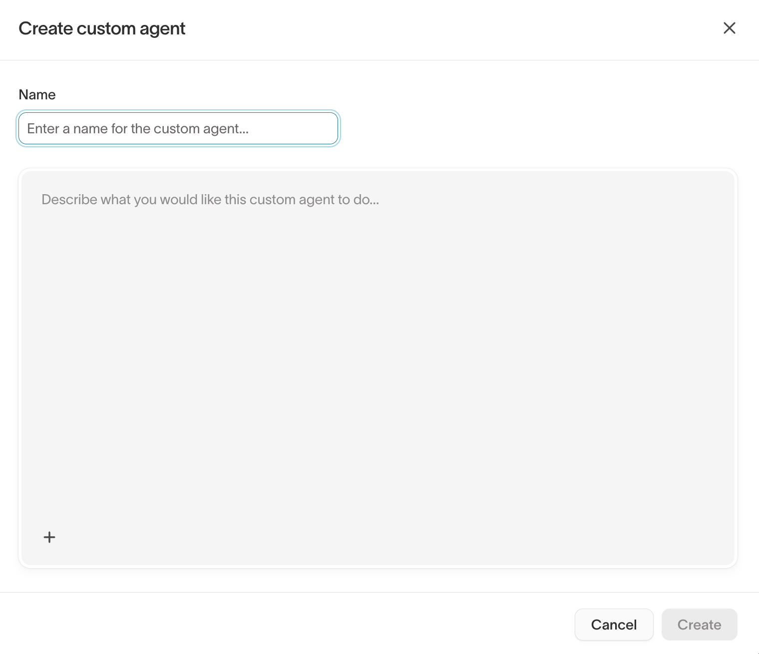 Create custom agent