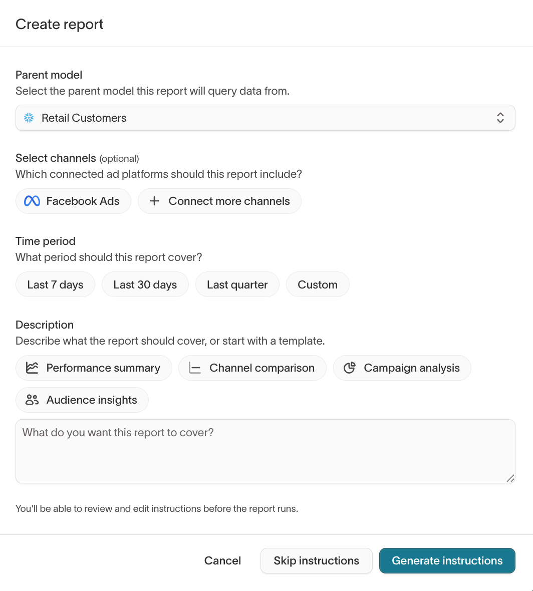 Create report