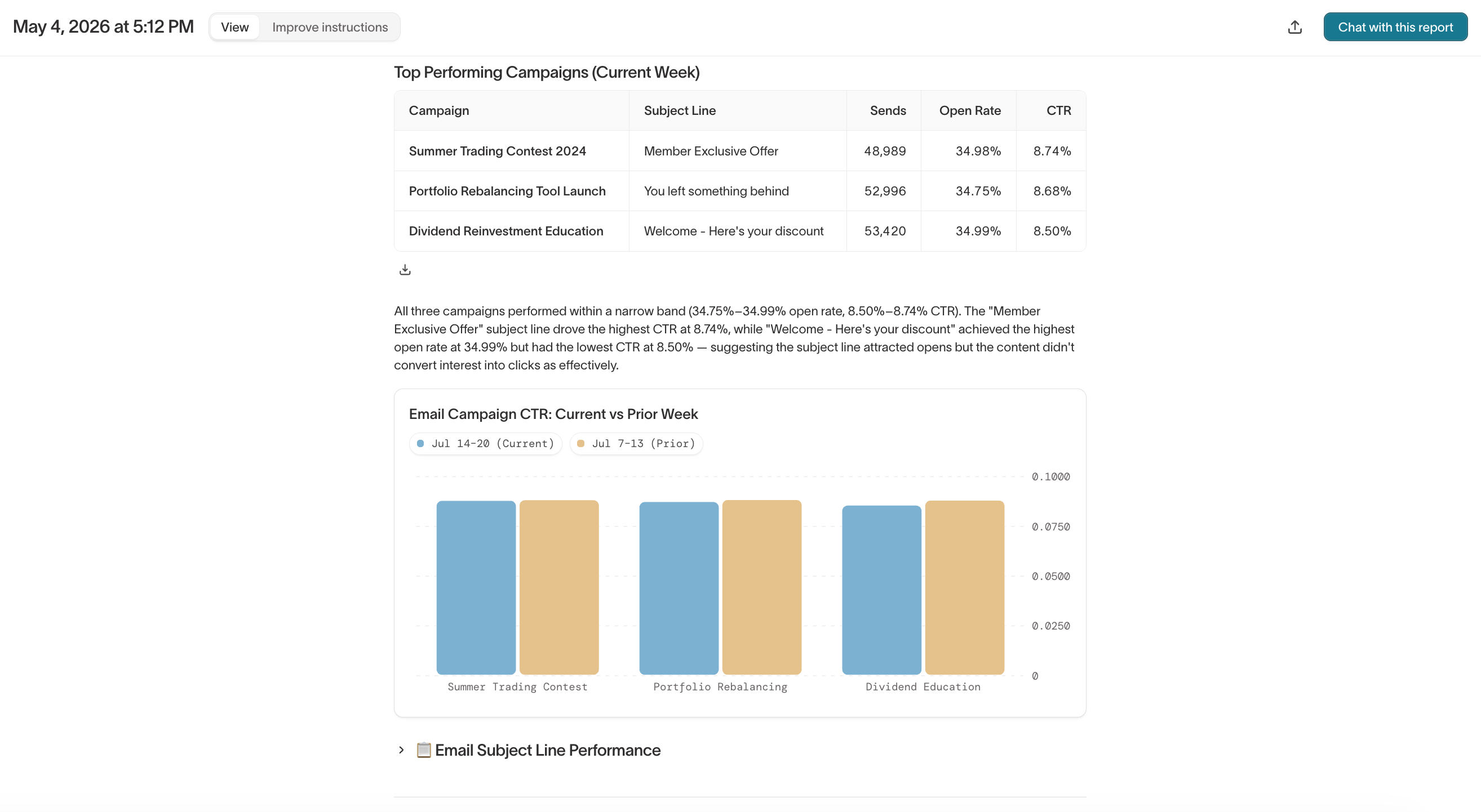 Report view