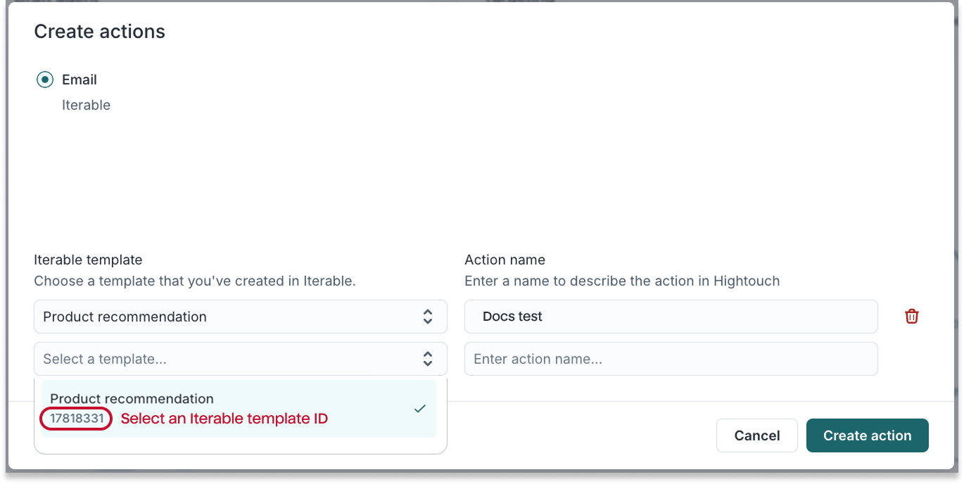 Create action