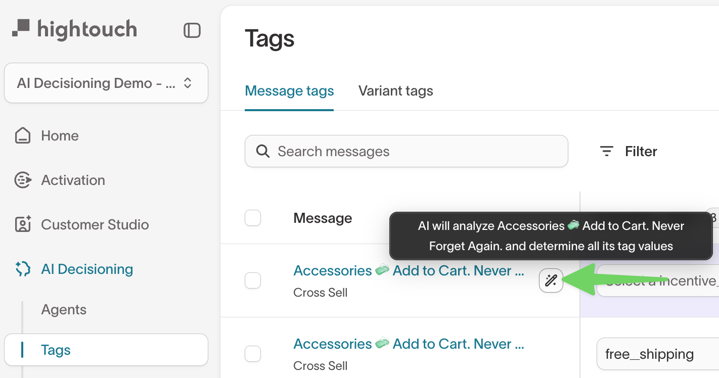 Add AI generated tags in tags view