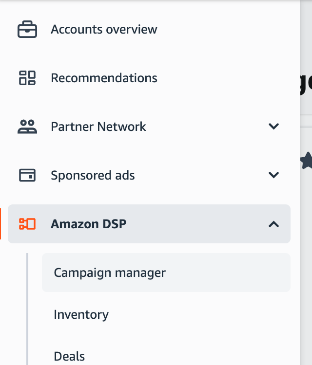 Amazon DSP Campaign manager