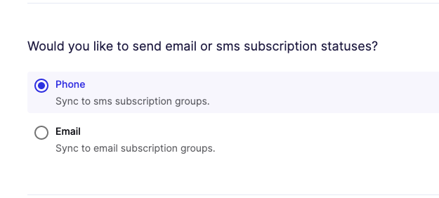 Subscription status configuration in the Hightouch UI