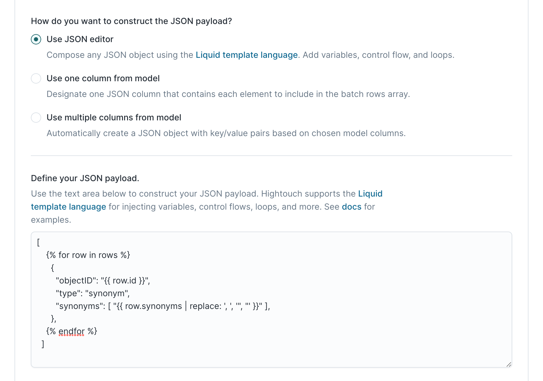 Configuring an Algolia sync in the Hightouch UI
