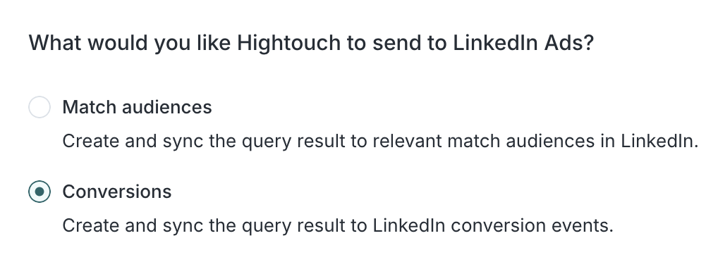 LinkedIn Conversions sync