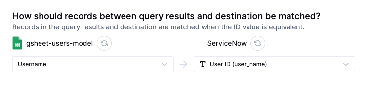 Record matching in the Hightouch UI