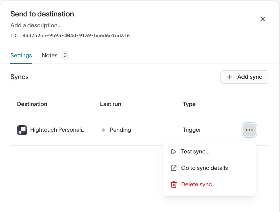 Run test through sync tile