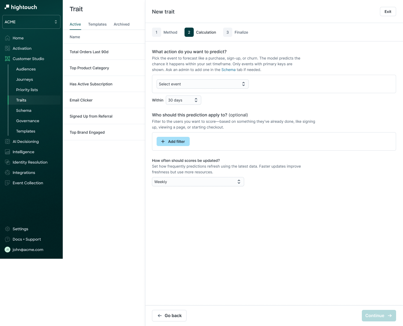 Calculation configuration