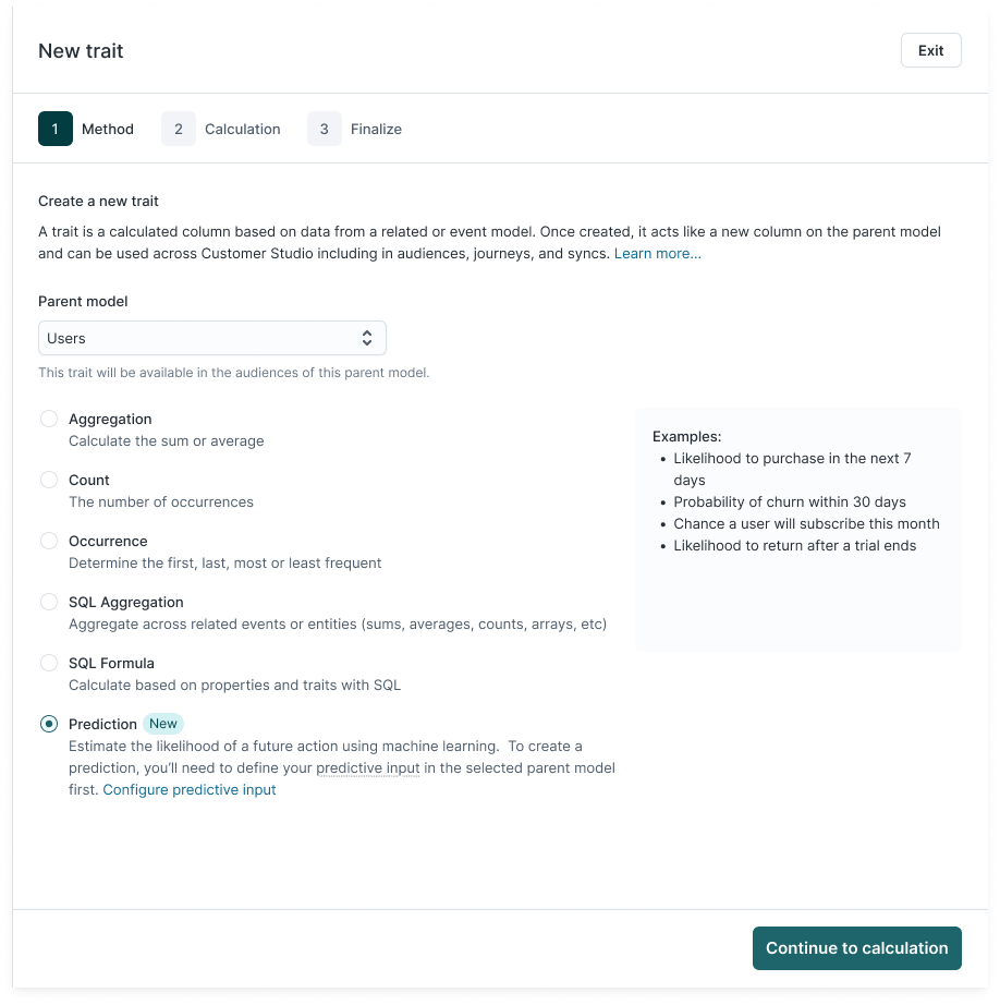 Method configuration