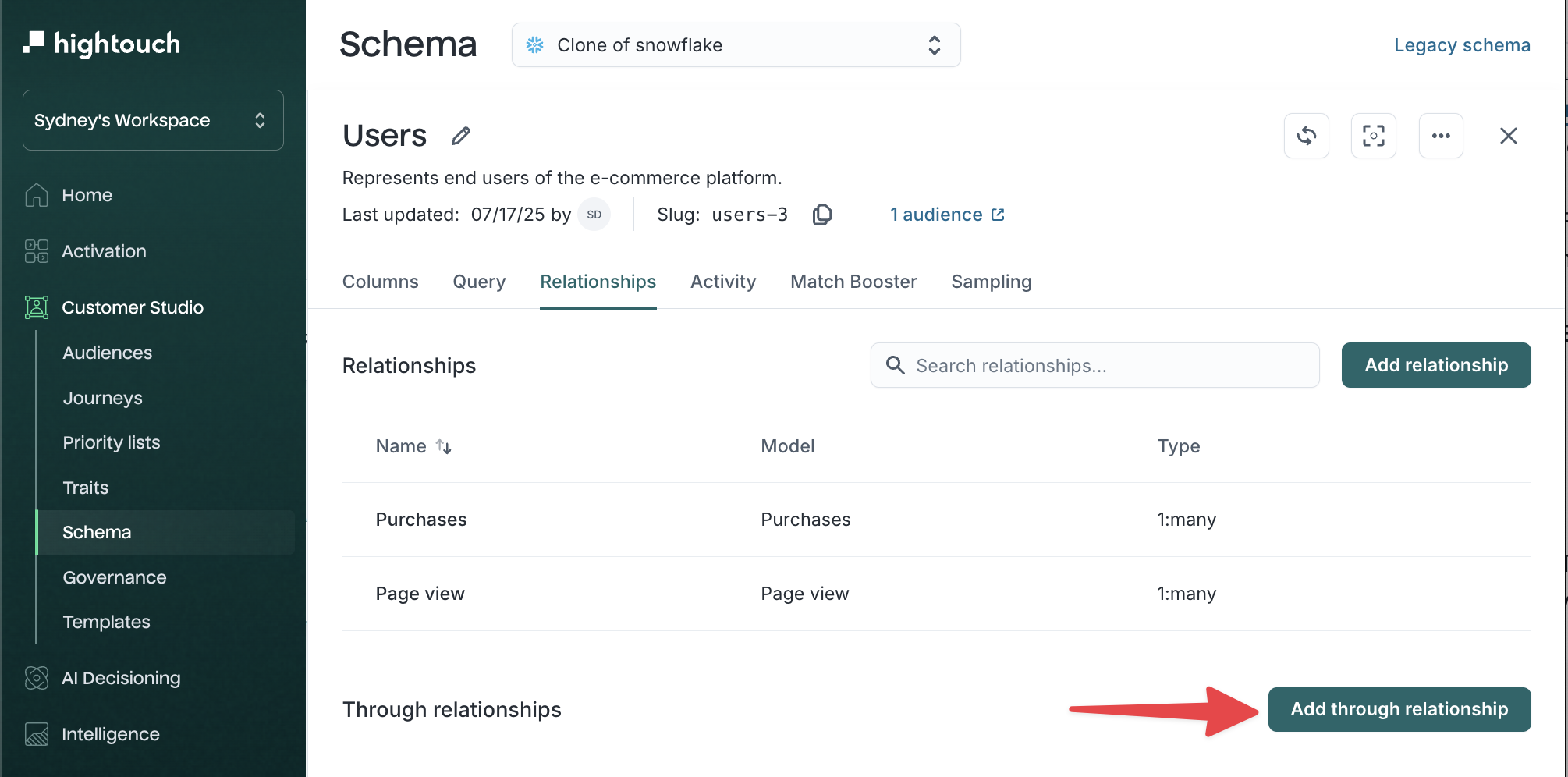 Add through relationship