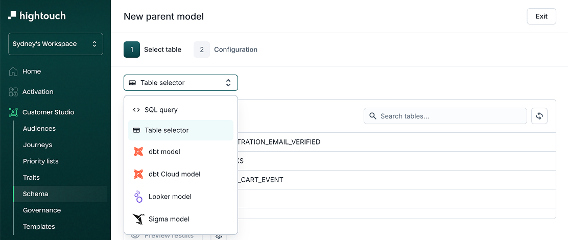 Select modeling method