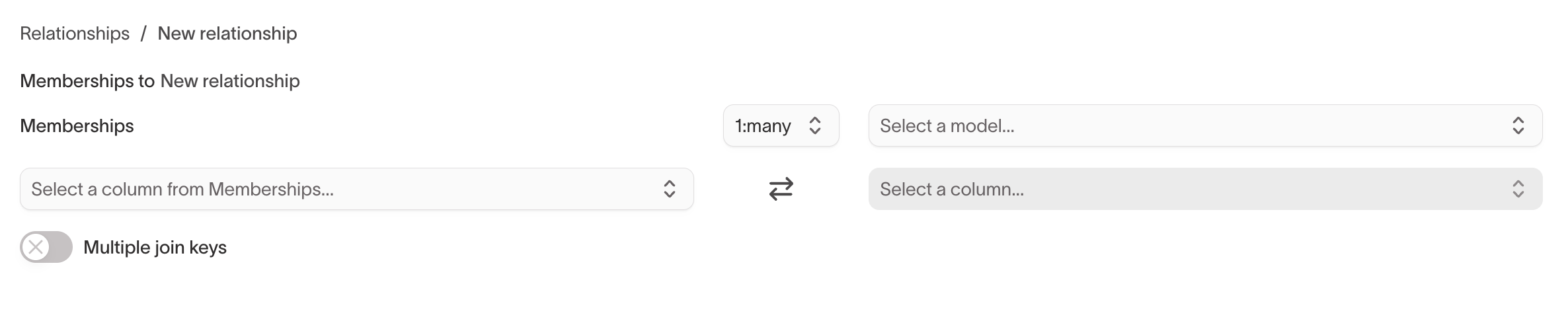 Create a new relationship