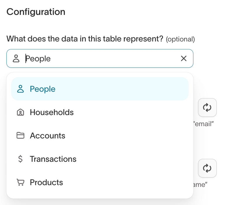 Choose schema label