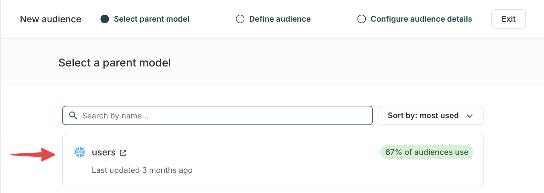 Select parent model
