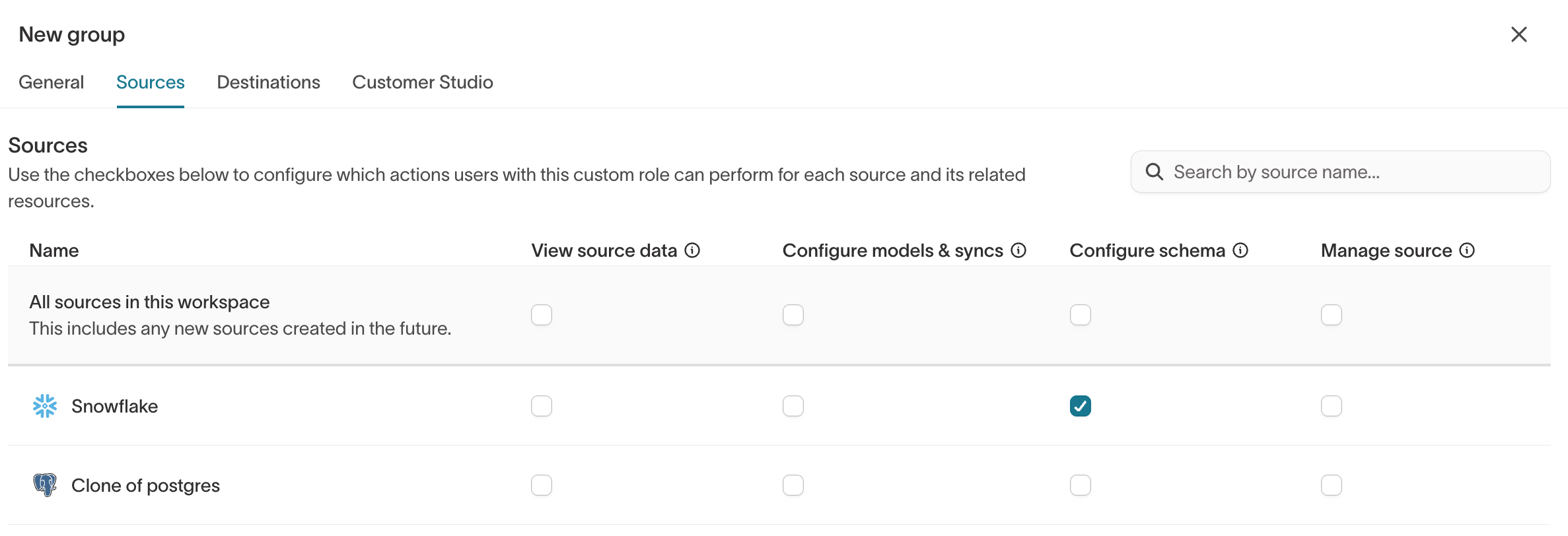 Organization settings page showing Configure schema