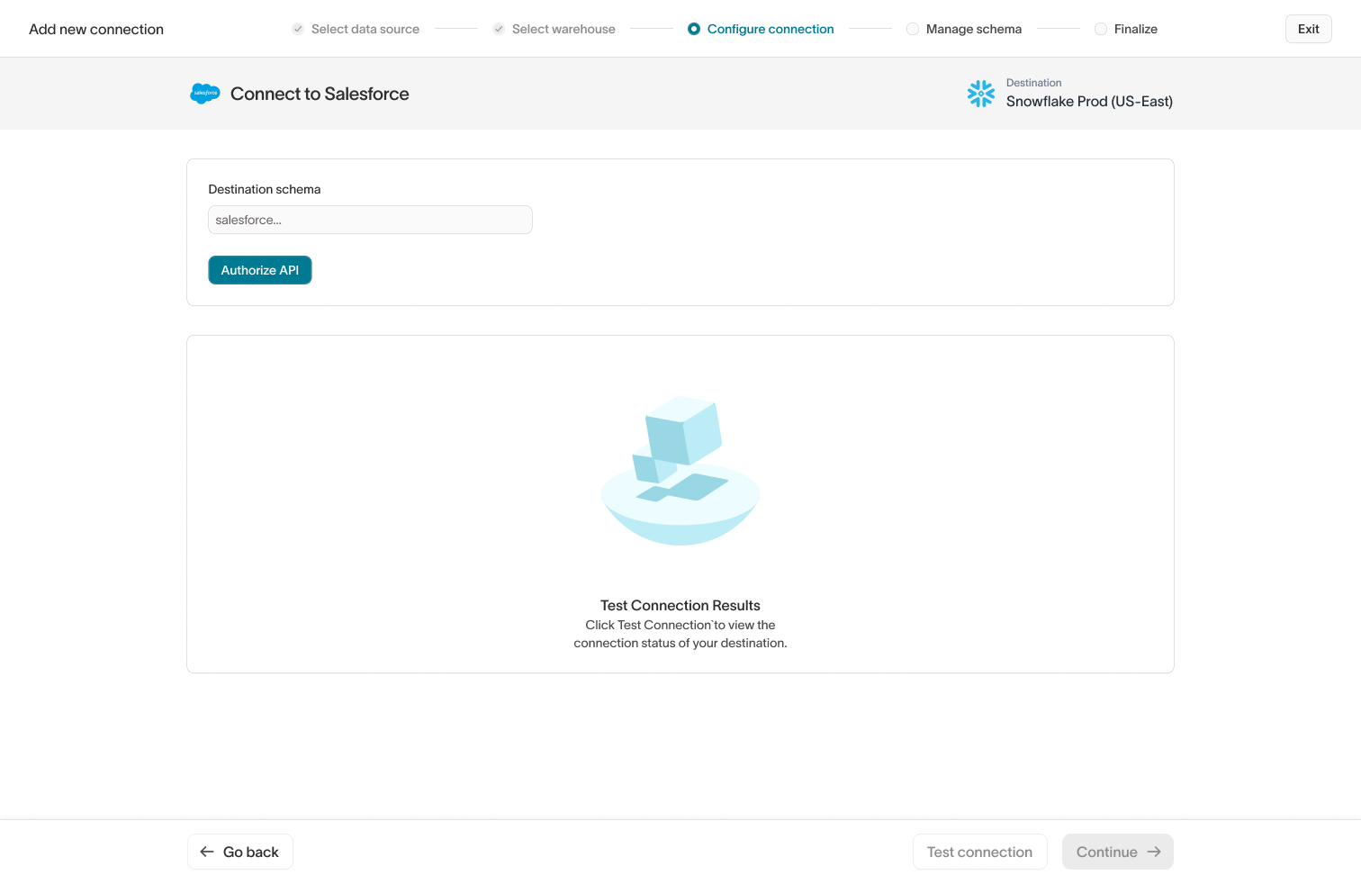 Configure connection