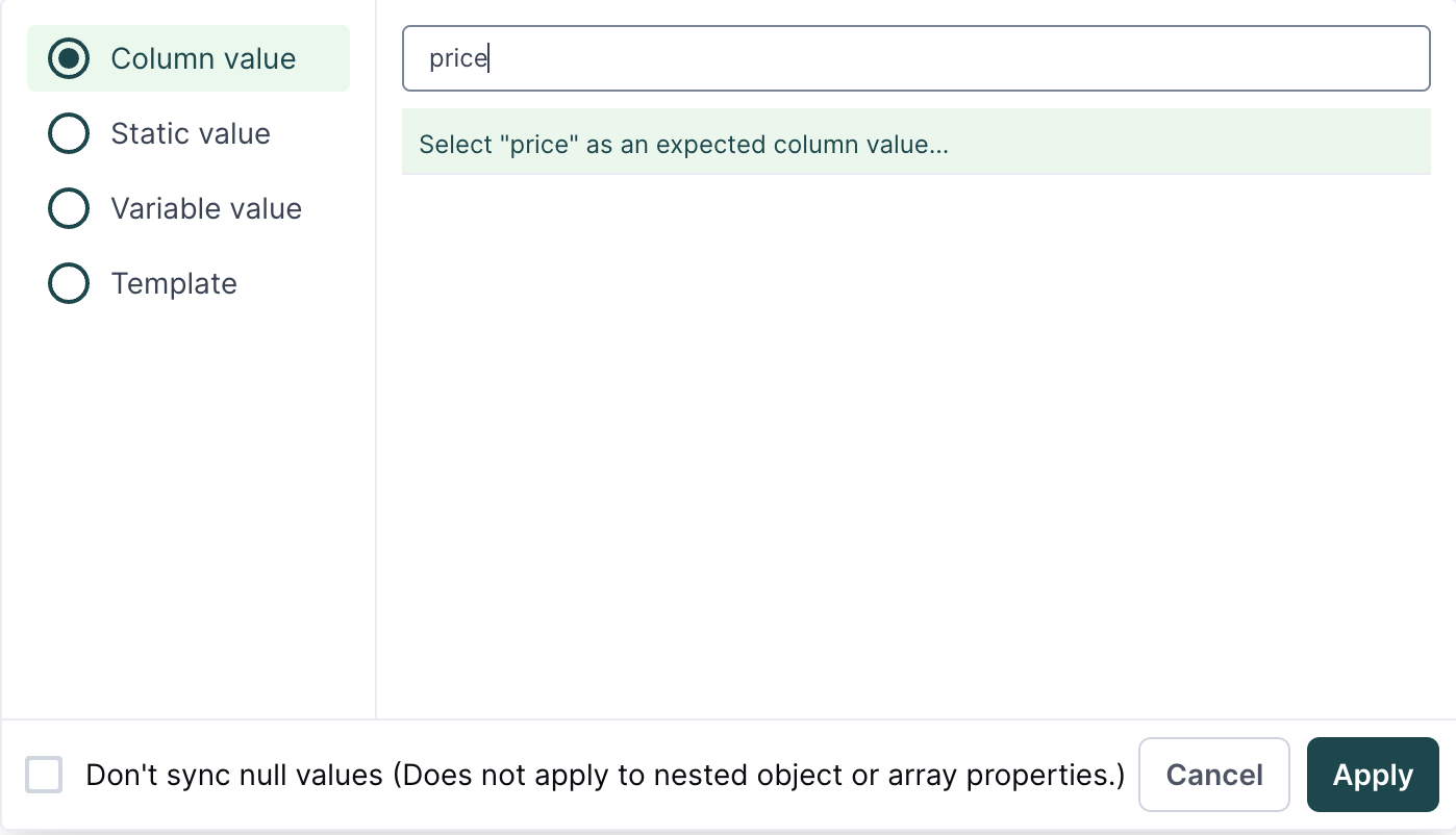 Mapping our example properties to the quotes object in Stripe